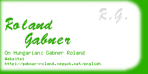 roland gabner business card